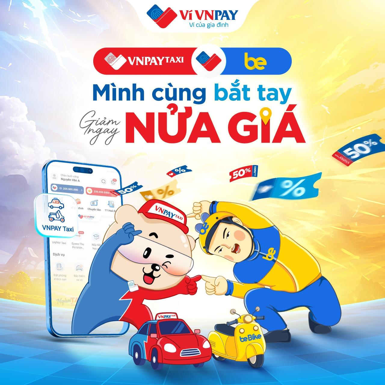 Đặt taxi Be với giá ưu đãi trên VNPAY App